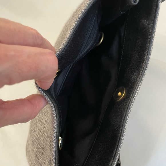 Coach Tweed Grey Herringbone Shoulder Bag. D1K-8162 - Picture 5 of 6